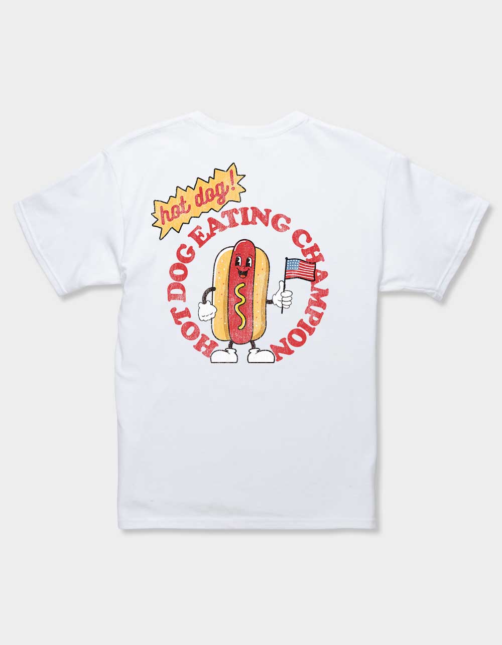 HOT DOG Eating Champ Unisex Kids Tee - WHITE