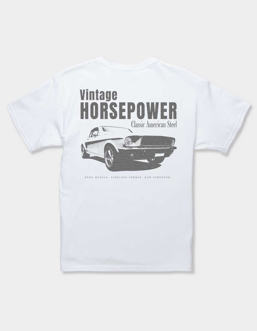 AUTO Vintage Horsepower Unisex Kids Tee - WHITE