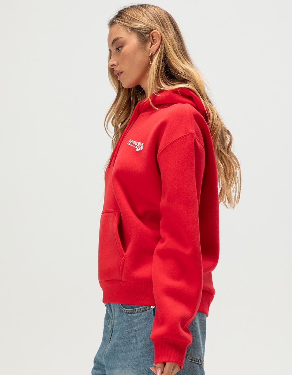 RIP CURL Surf Puff Womens Hoodie - RED