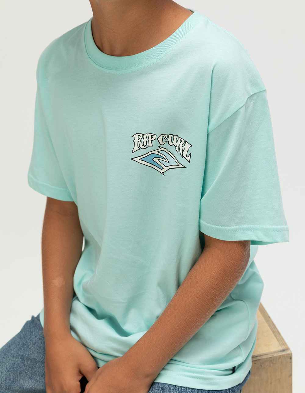 RIP CURL Dazed And Tubed Boys Tee - AQUA