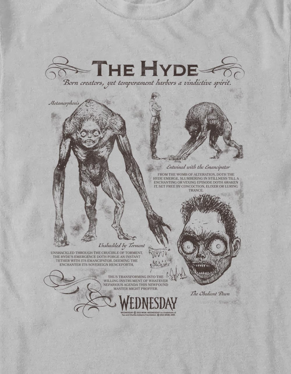WEDNESDAY The Hyde Unisex Tee - SILVER