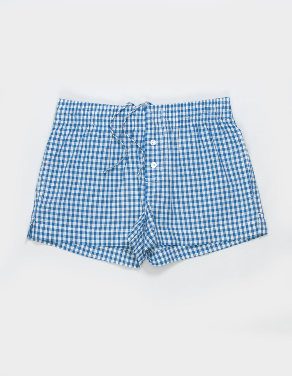 NECTAR CLOTHING Gingham Girls Shorts - BLUE COMBO