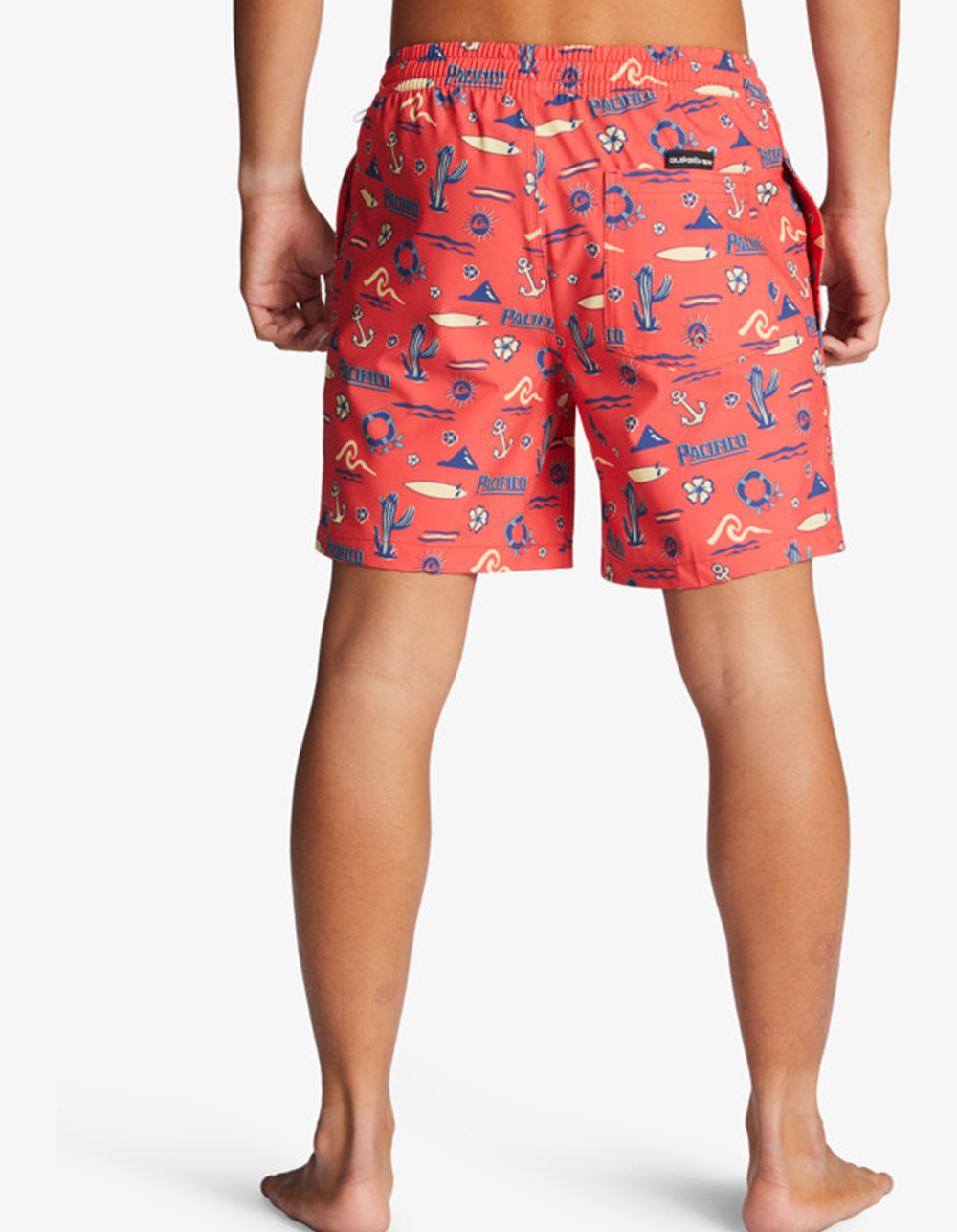 QUIKSILVER x Pacifico Mens Volley Shorts RED Tillys