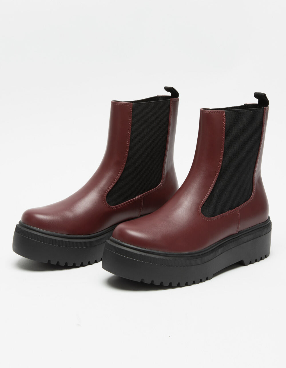 SODA Platform Womens Chelsea Boots - RED | Tillys