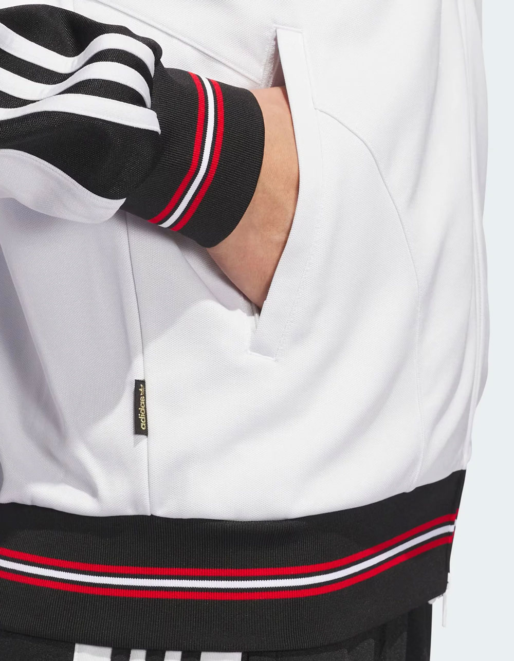 ADIDAS Tyshawn Mens Track Jacket - WHT/BLK