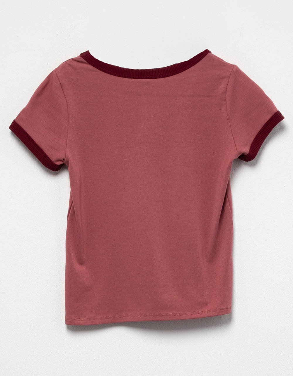 FULL TILT Essentials Girls Ringer Tee - PINK COMBO | Tillys