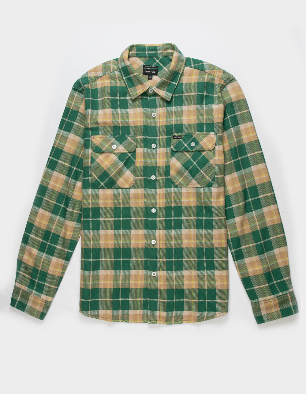 BRIXTON Bowery Mens Flannel - YELLOW COMBO | Tillys