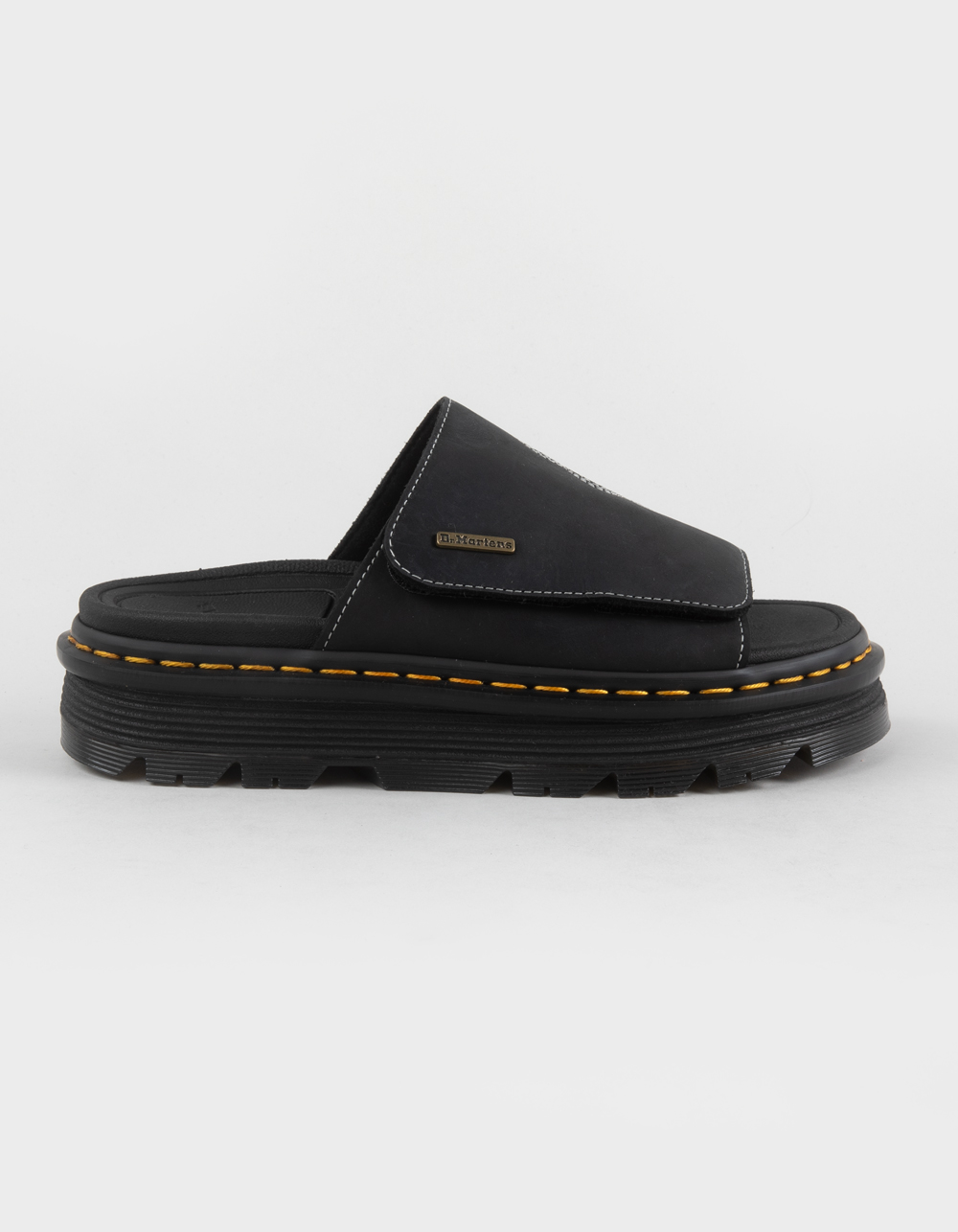 DR. MARTENS Zebzag Flower Womens Platform Slides - BLACK