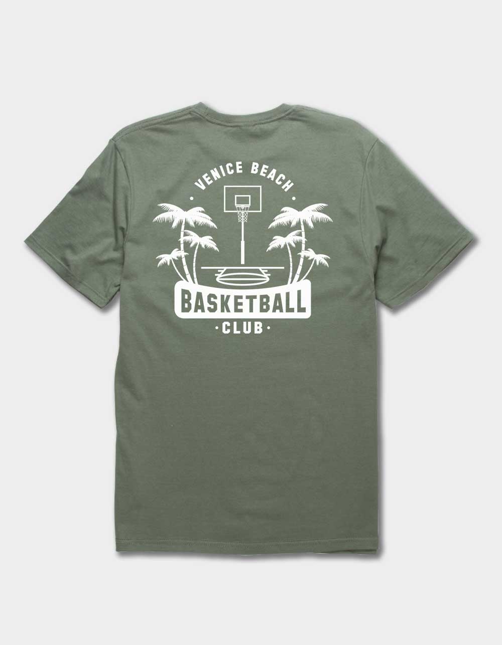 VENICE BEACH Basketball Club Unisex Tee - MILITARY