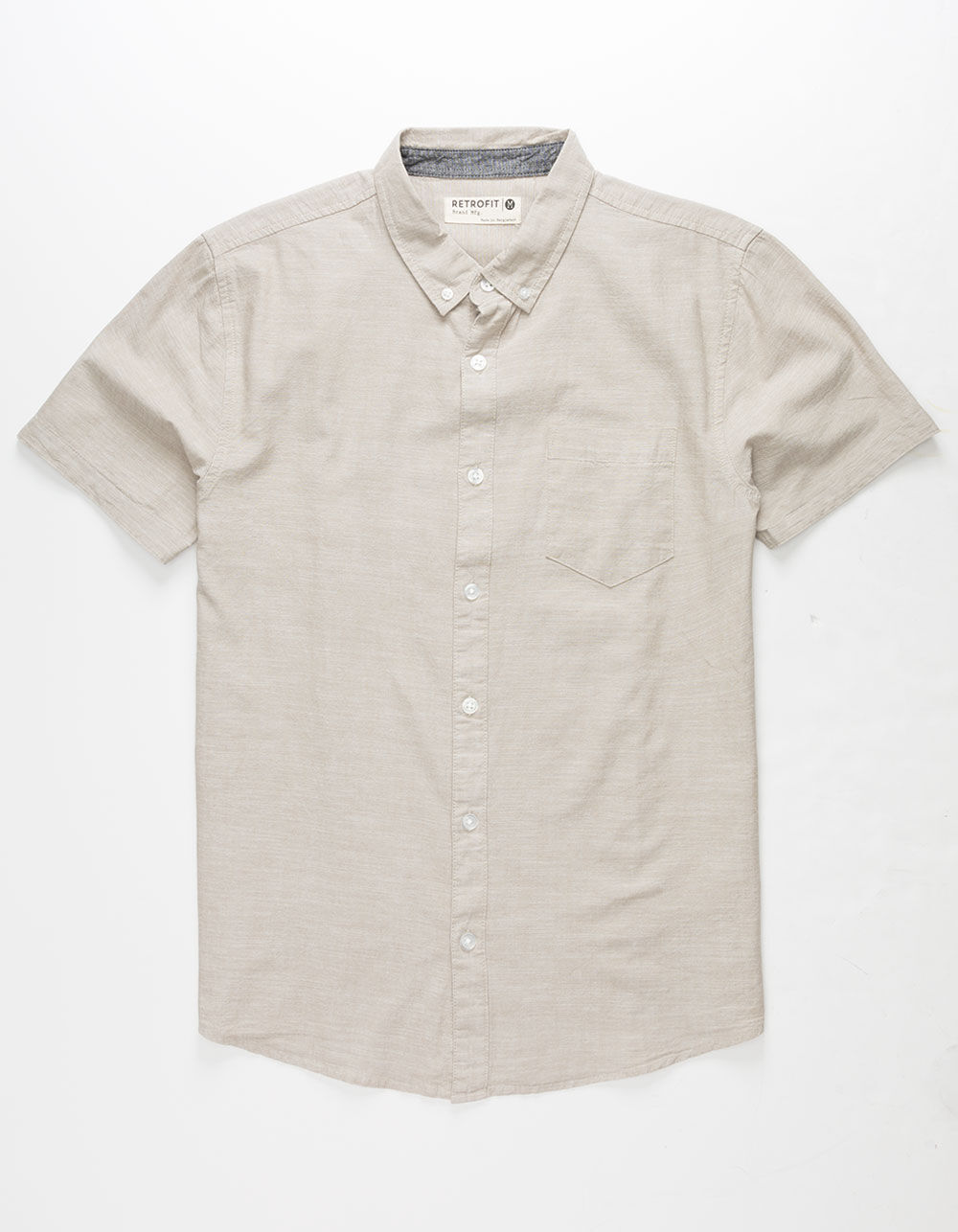 RETROFIT Crosshatch Khaki Mens Shirt image number 0