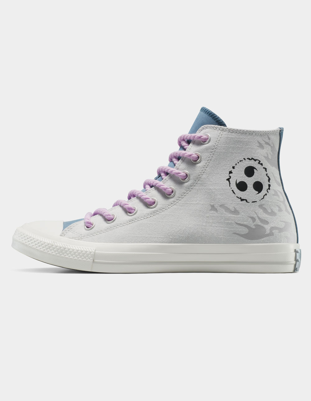 CONVERSE x Naruto Shippuden Sasuke Chuck Taylor All Star High Top Shoes - WHITE COMBO