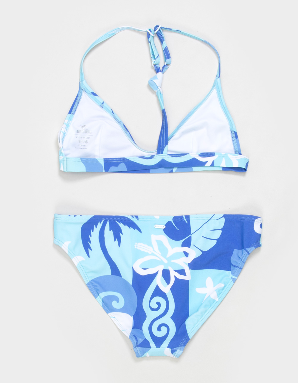 RIP CURL Tropical Dawn Girls Bralette Bikini Set - BLUE COMBO