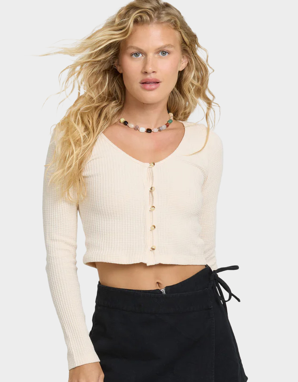 BILLABONG Paxton Womens Long Sleeve Top - CREAM