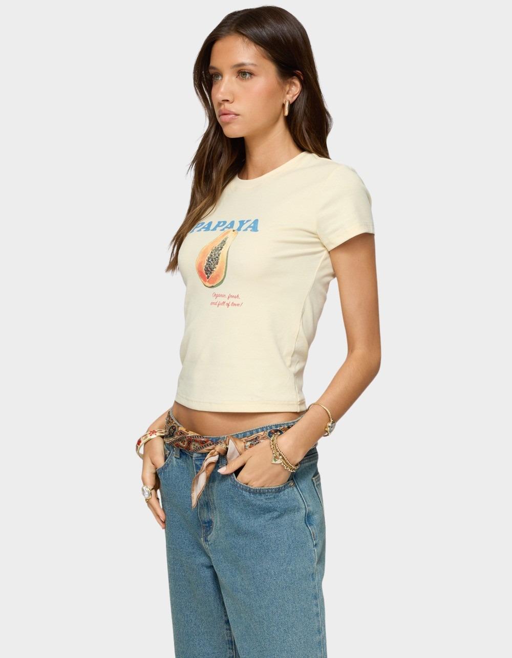 EDIKTED Papaya Tee - YELLOW