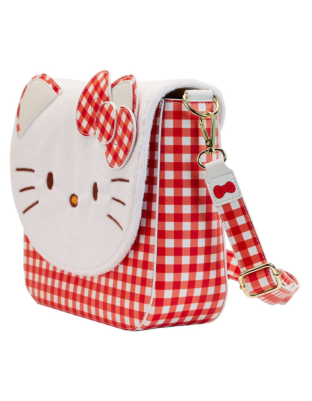 LOUNGEFLY Hello Kitty Gingham Crossbody Bag RED/WHITE Tillys