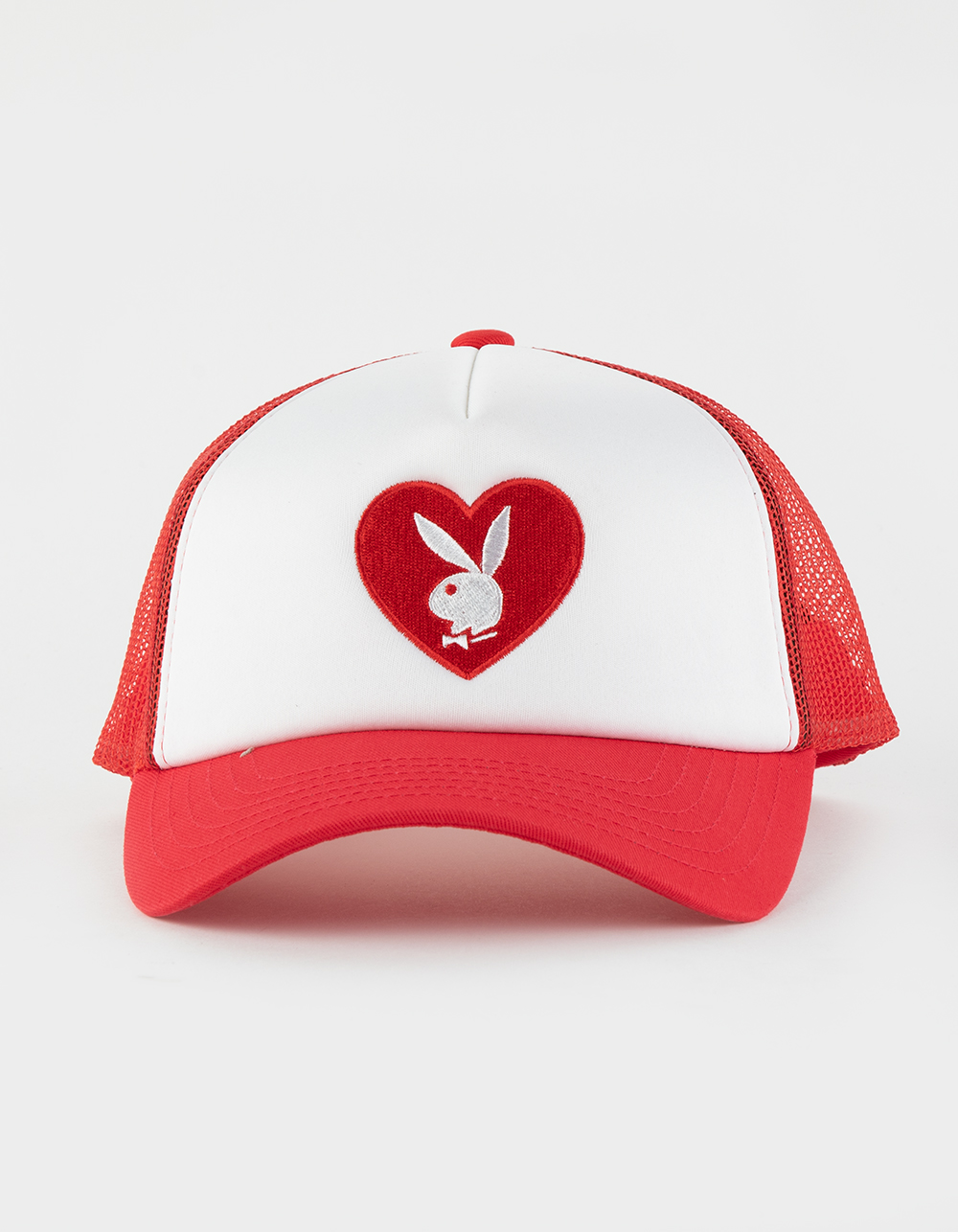 Playboy Heart Trucker Hat - Red - One Size