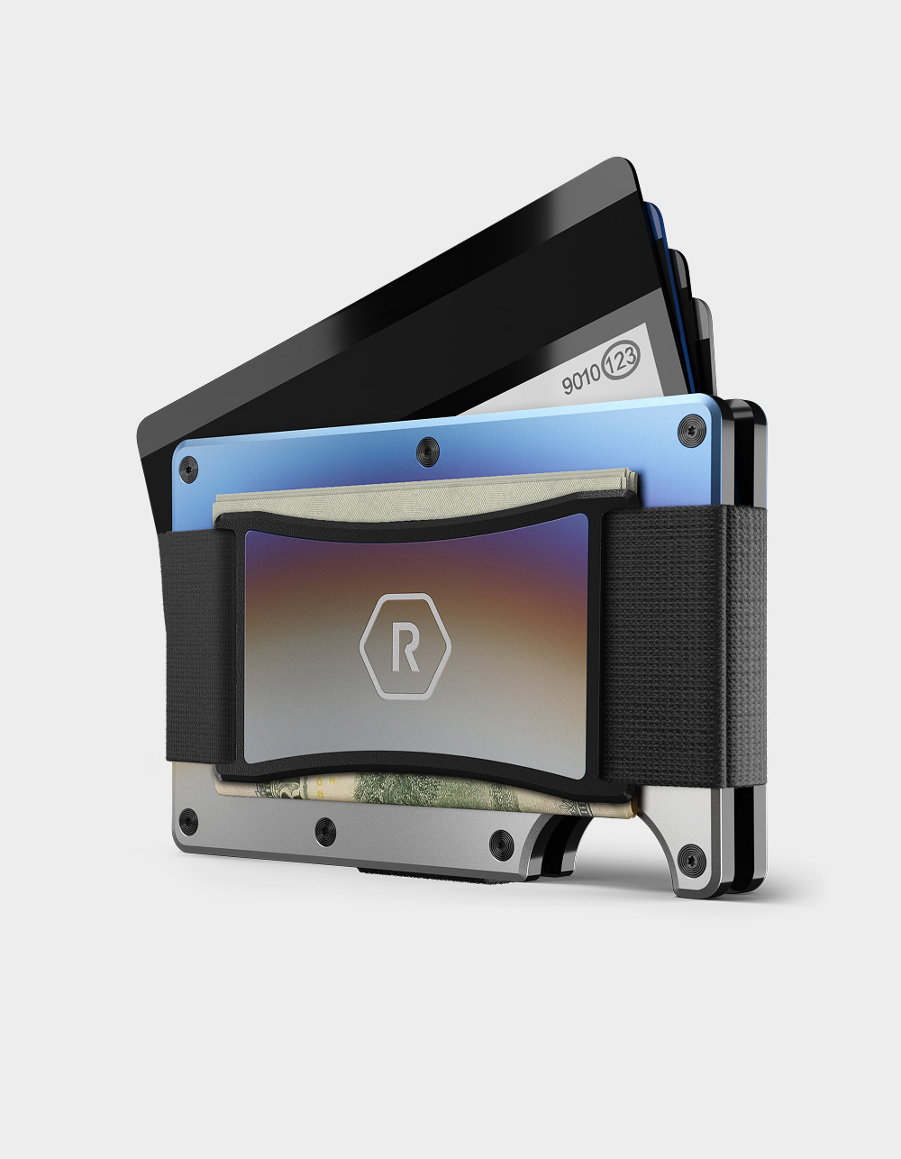 RIDGE WALLETS Burnt Titanium Ridge 2.0 Wallet - SILVER