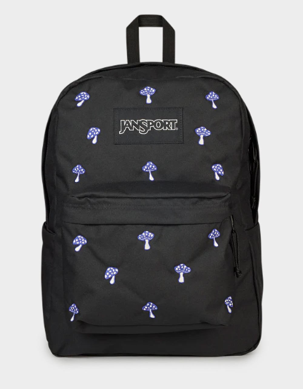 JANSPORT SuperBreak Plus FX Backpack - EMBROIDERED SHROOMS BLACK