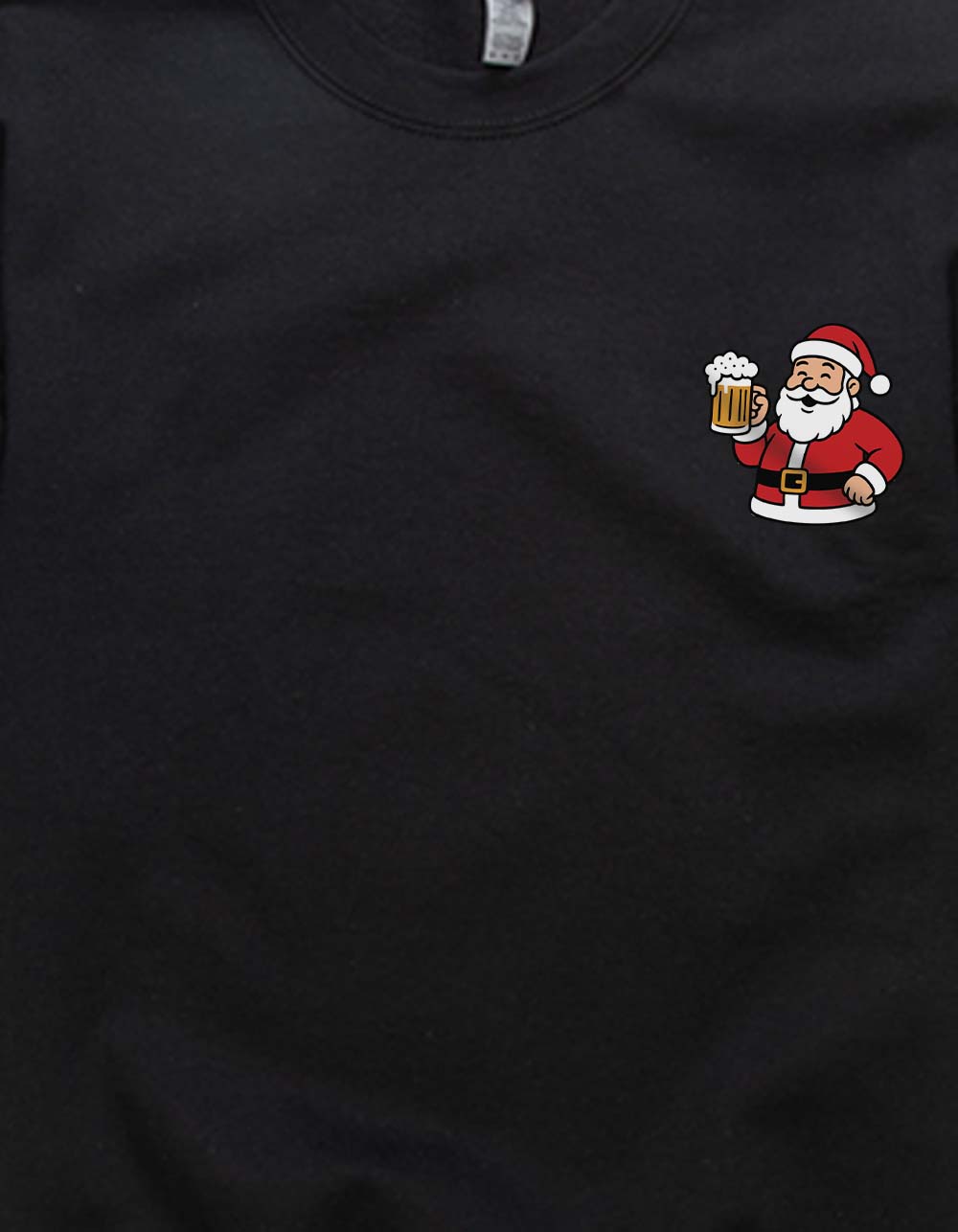 SANTA Beermas Unisex Crewneck Sweatshirt - BLACK