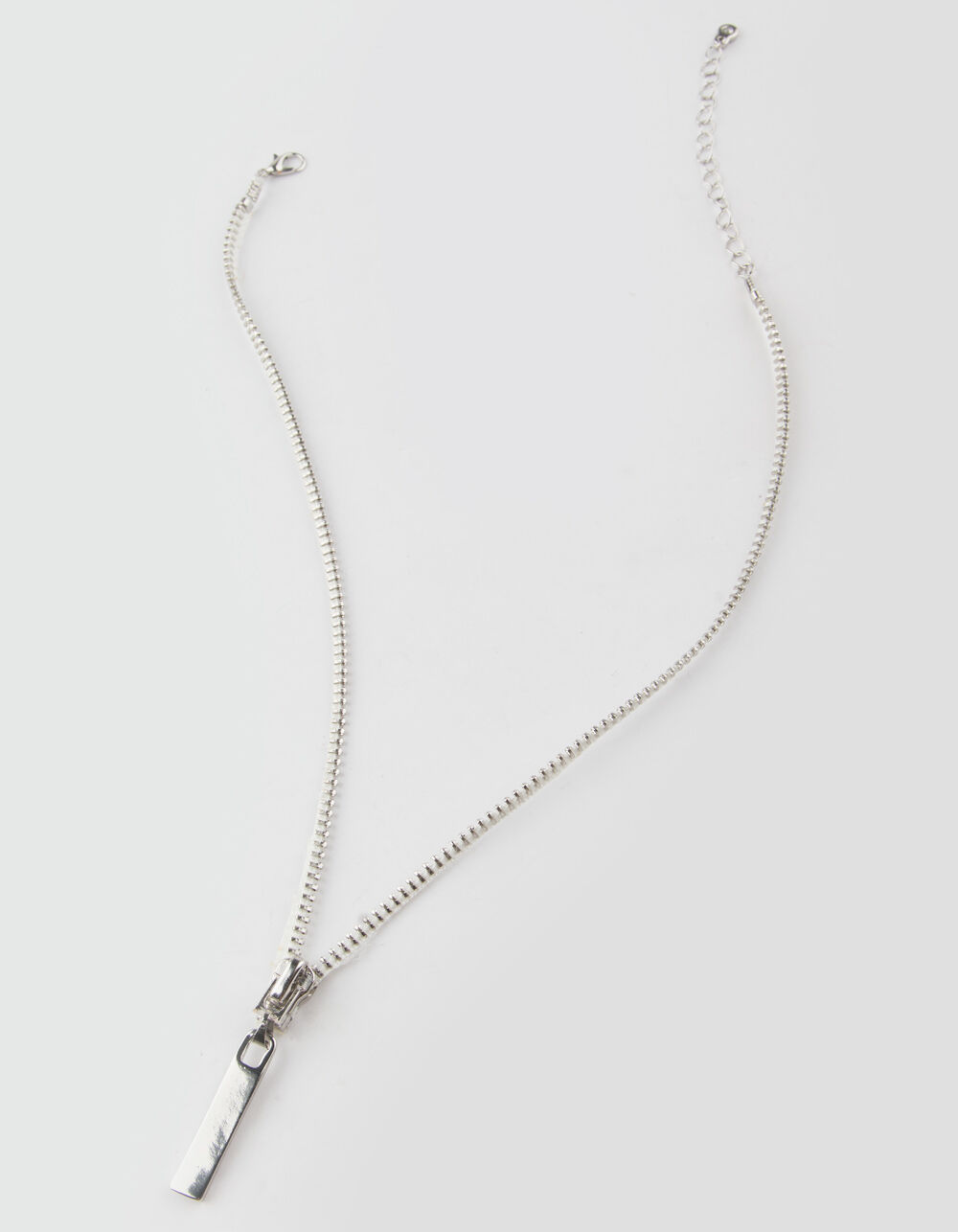 FULL TILT Zipper Chain Necklace SILVER Tillys