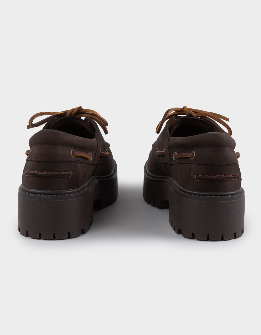 TIMBERLAND Stone Street Womens Platform Boat Shoes - DARK BROWN