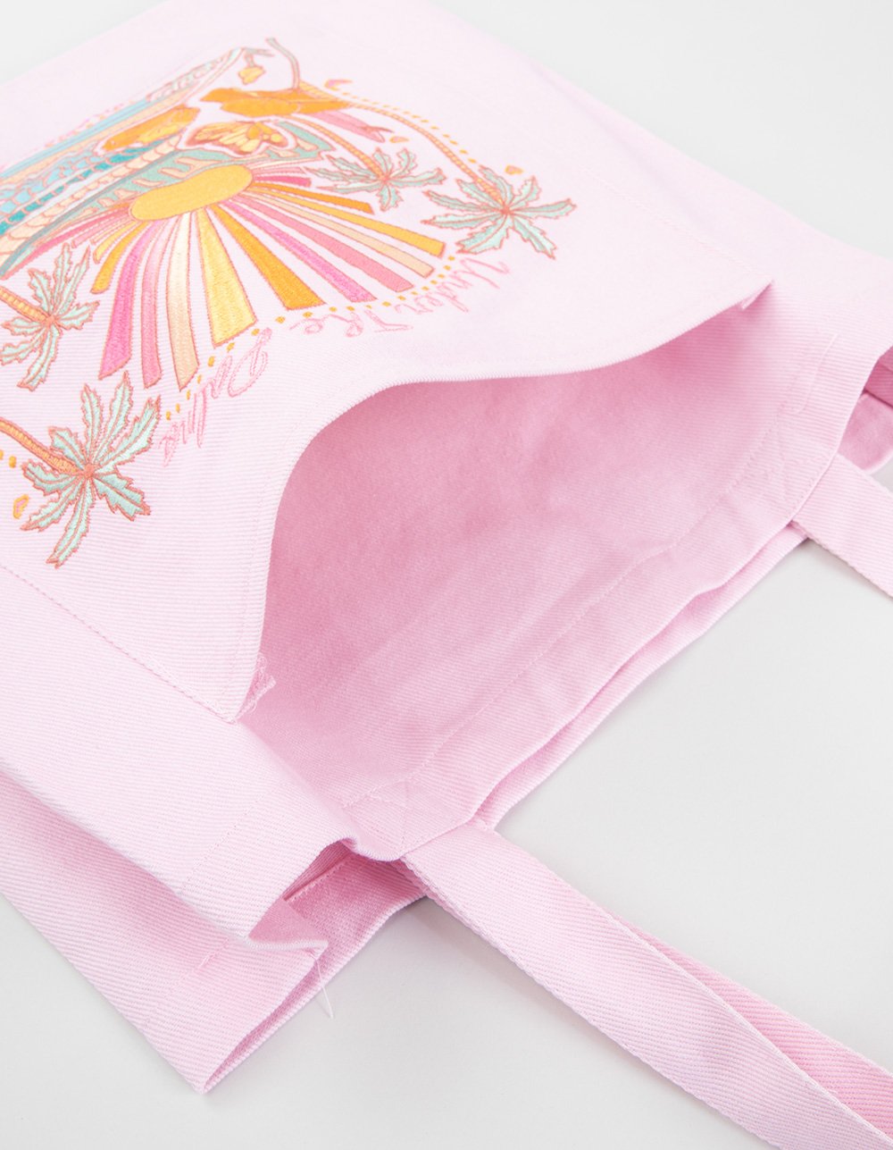 MALIBU SKYYE Under The Palms Embroidered Tote Bag - PINK