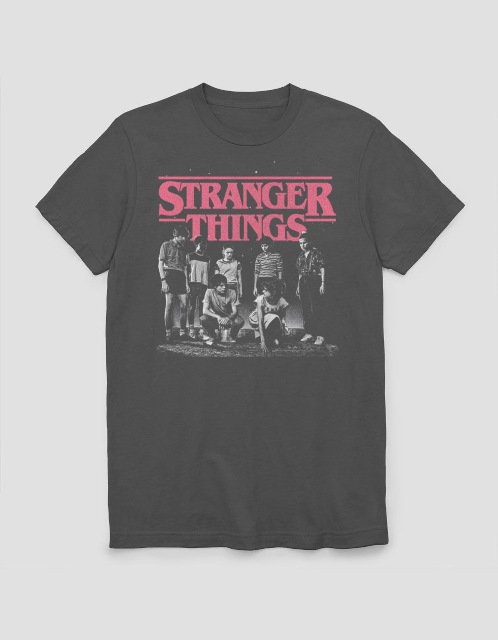 Stranger THINGS Fade Unisex Tee - CHARCOAL
