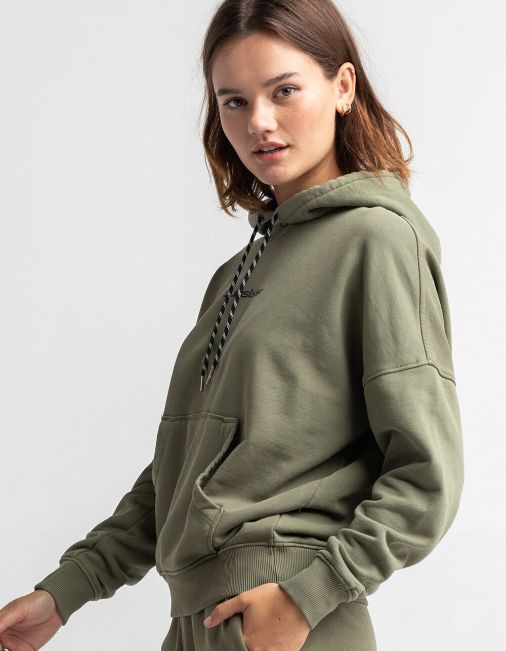 QUIKSILVER Womens Oversized Hoodie - ARMY | Tillys