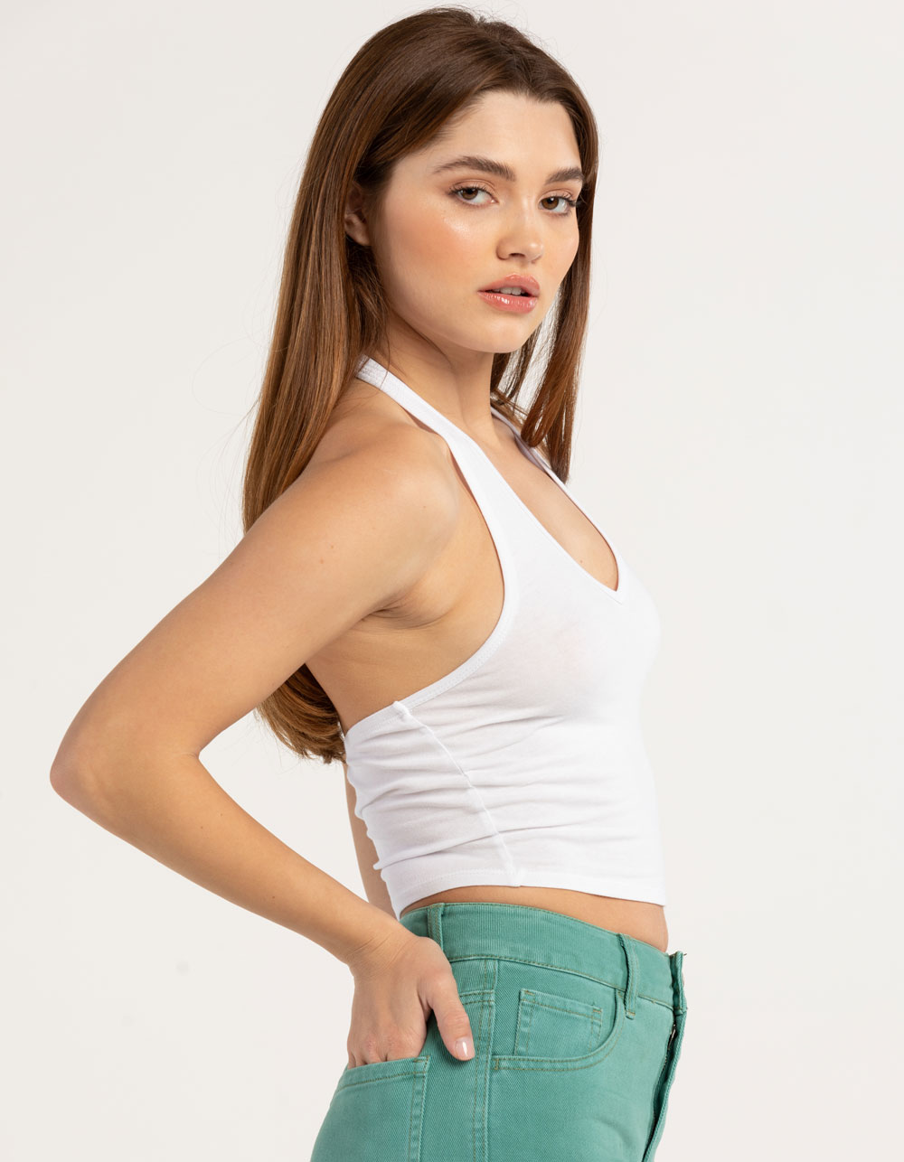 TILLYS Womens Halter Top WHITE Tillys
