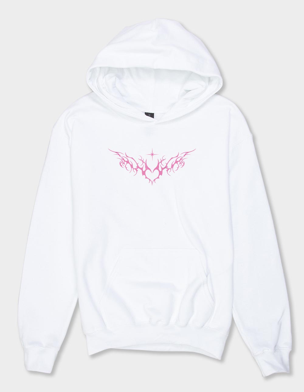 HEART Cyber Flames Unisex Kids Hoodie - WHITE