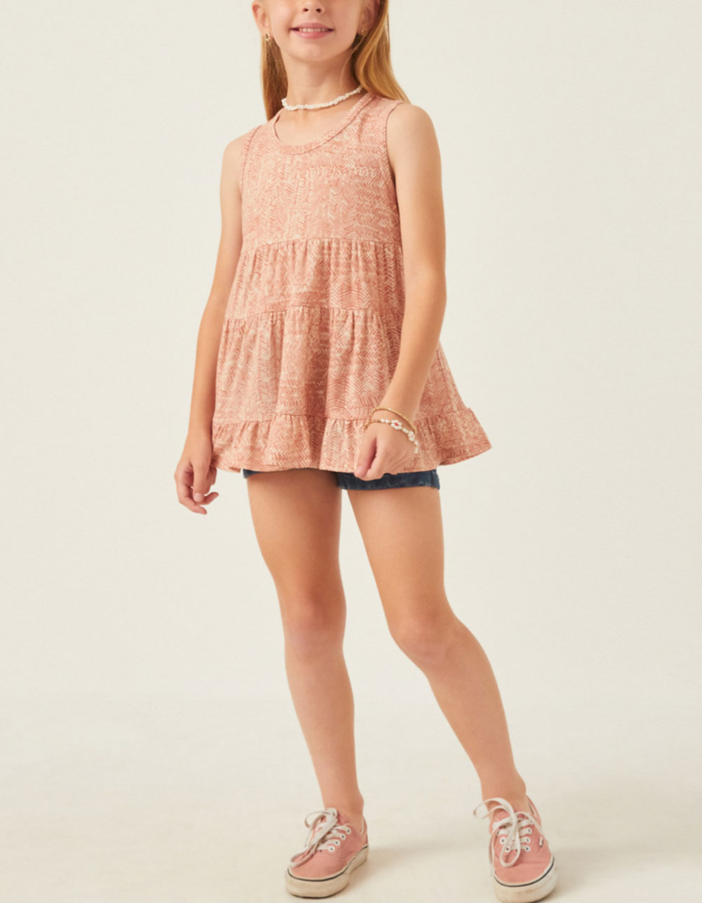 HAYDEN Girls Babydoll Tank Top CORAL Tillys