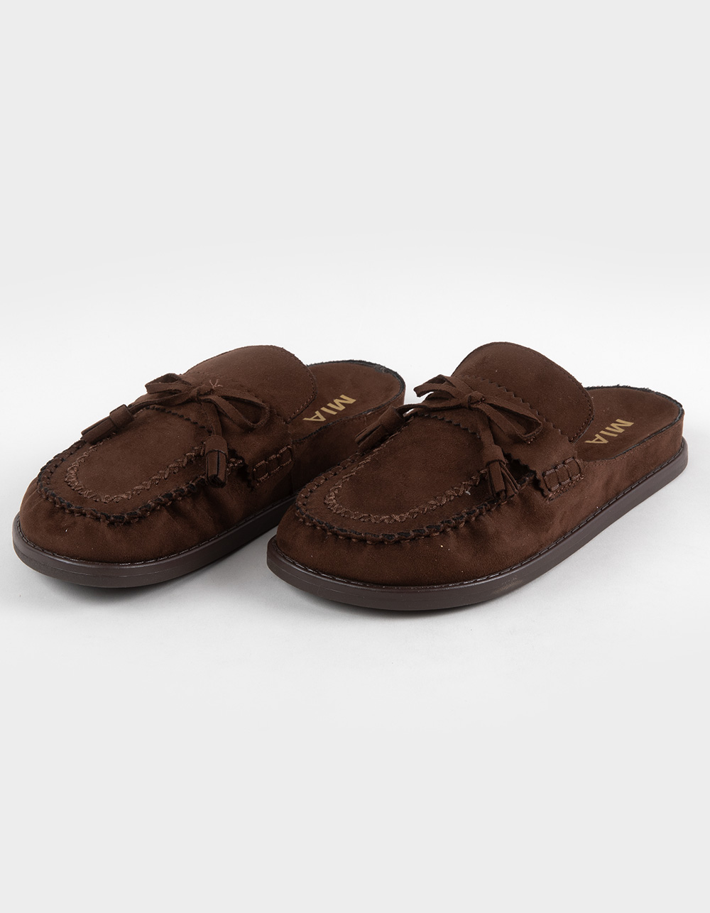 MIA Nesha Womens Moccasin Mules - CHOCOLATE