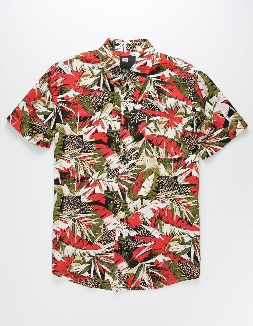 RSQ Jungled Mens Button Up Shirt - OLIVE | Tillys