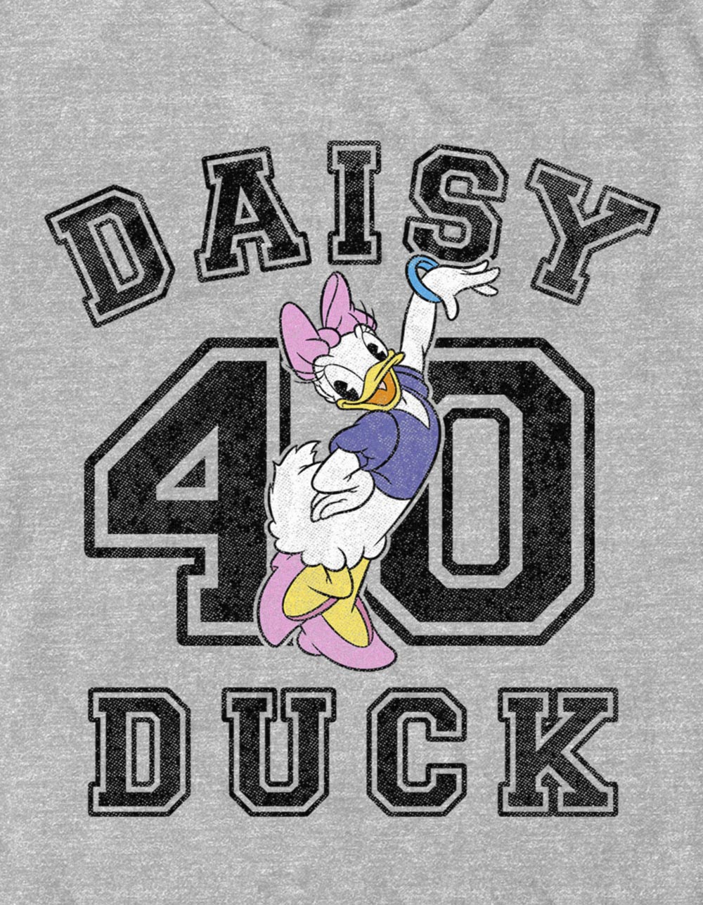 DISNEY Daisy Duck Collegiate Unisex Tee - HEATHER GRAY