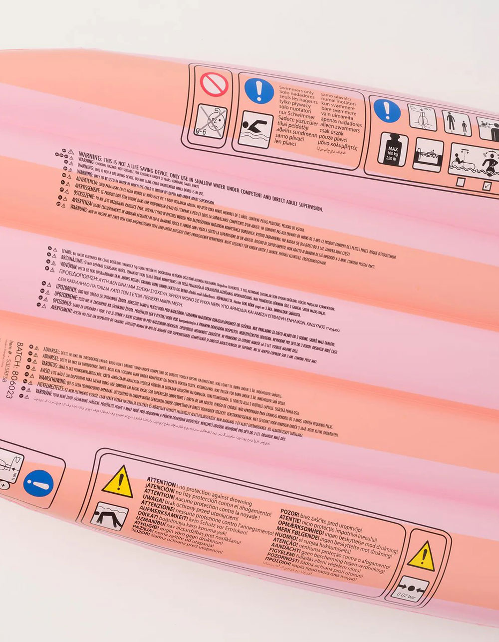 Sunnylife Aufblasbares Schwimmbrett Ride With Me - Sea Seeker Strawberry