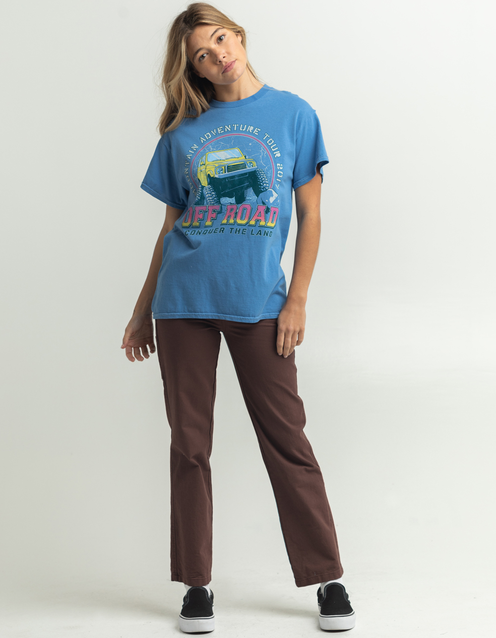 FULL TILT Off Road Adventure Womens Tee BLUE Tillys