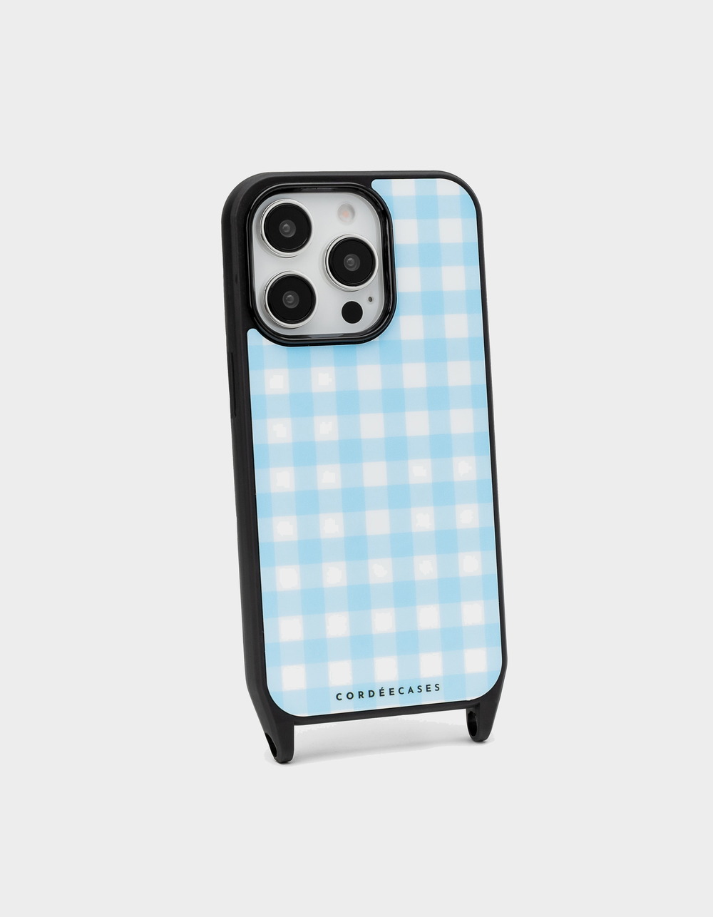 CORDEE CASES Gingham Powder Blue iPhone Pro MagSafe Case