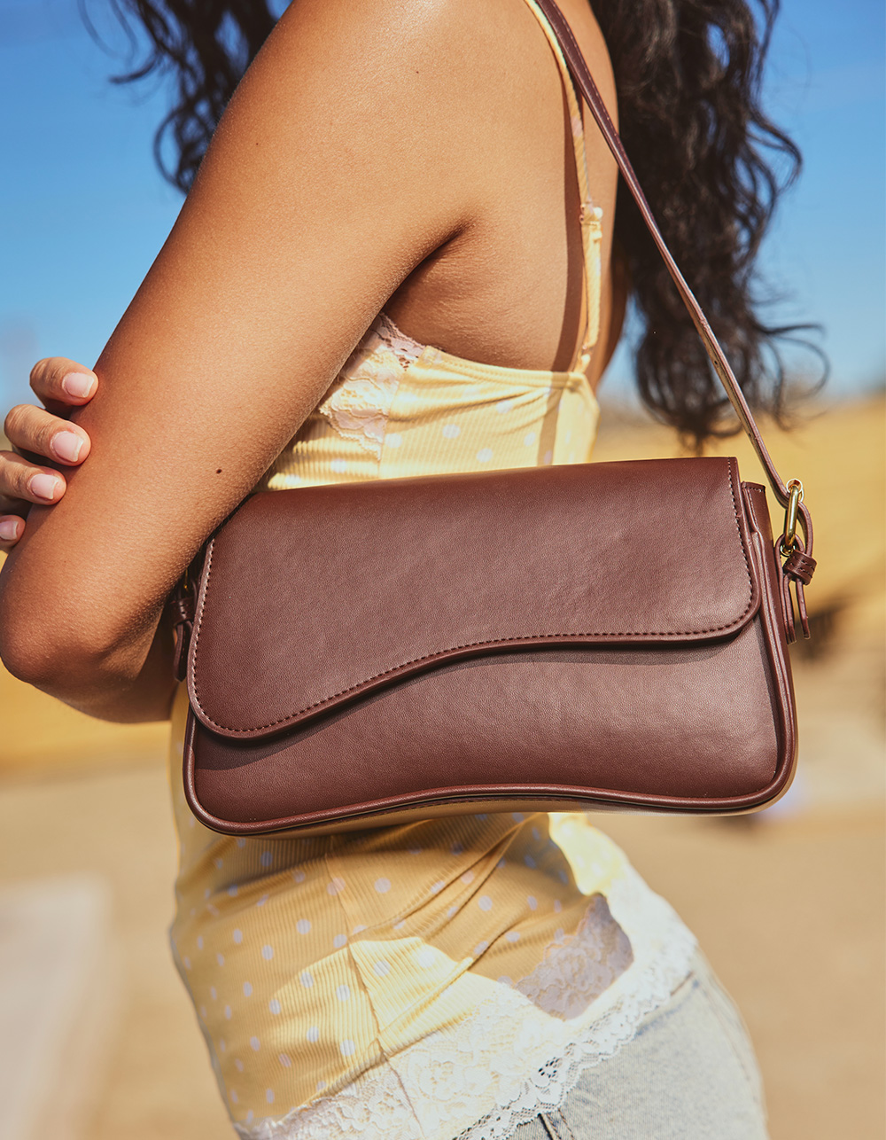 Elle Retro Shoulder Bag - CHERRY