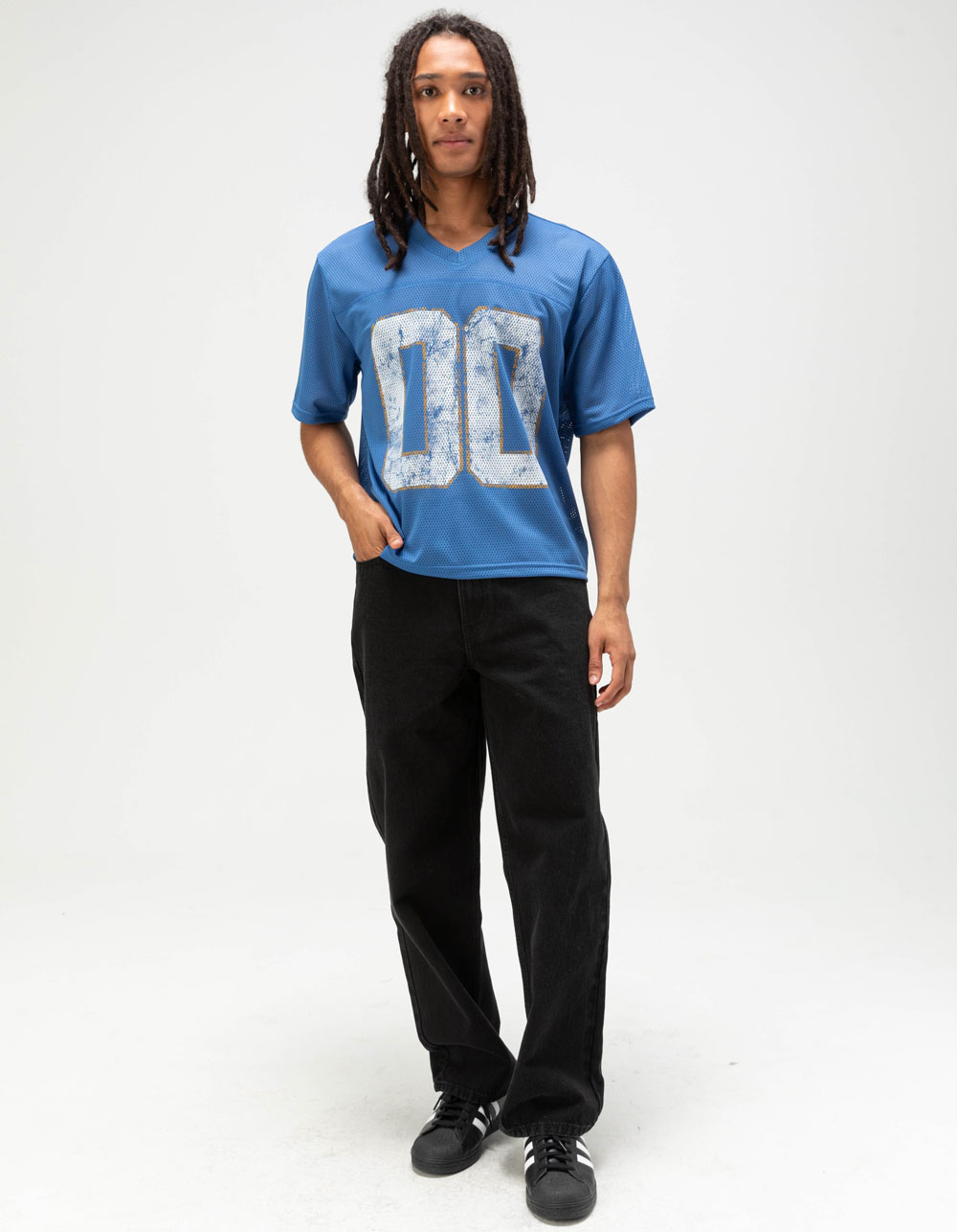 RSQ Mesh Boxy Football Jersey - BLUE | Tillys