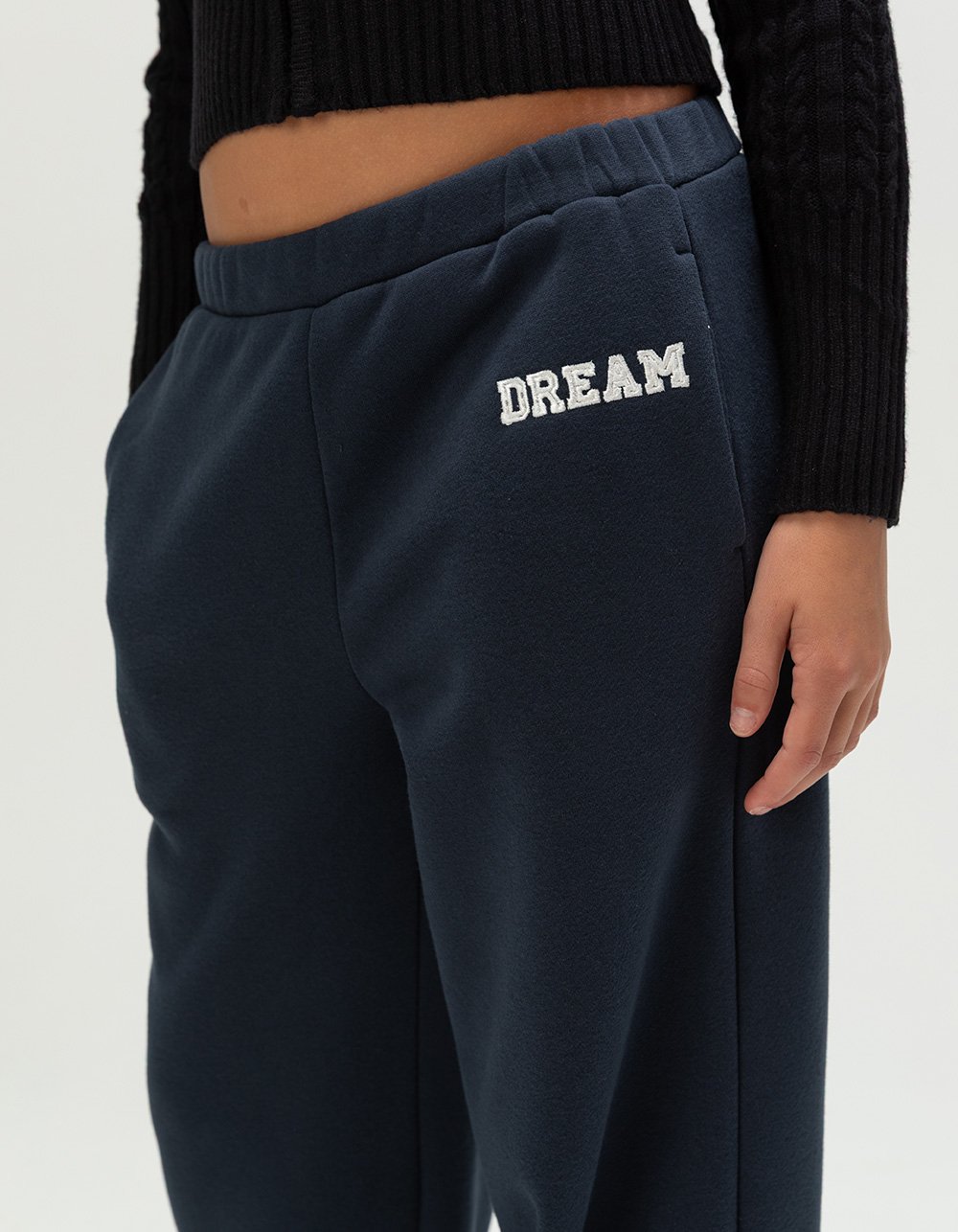 FULL TILT Dream Girls Wide Leg Sweatpants - NAVY