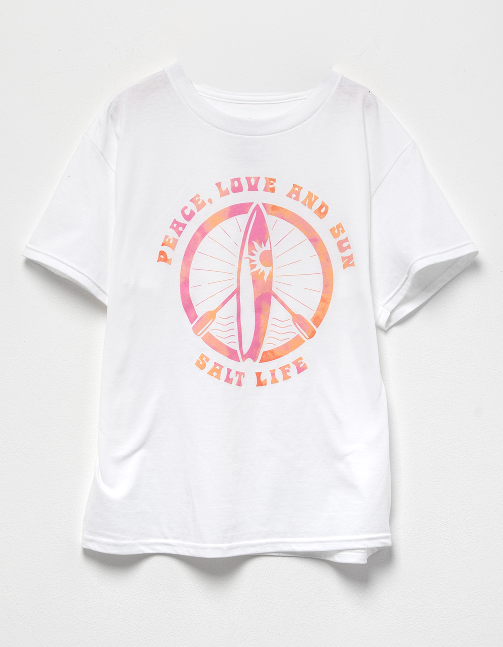 SALT LIFE Peace Love And Sun Girls Tee WHITE Tillys