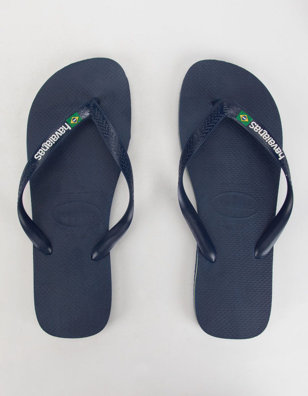 HAVAIANAS Brazil Logo Mens Sandals - NAVY | Tillys