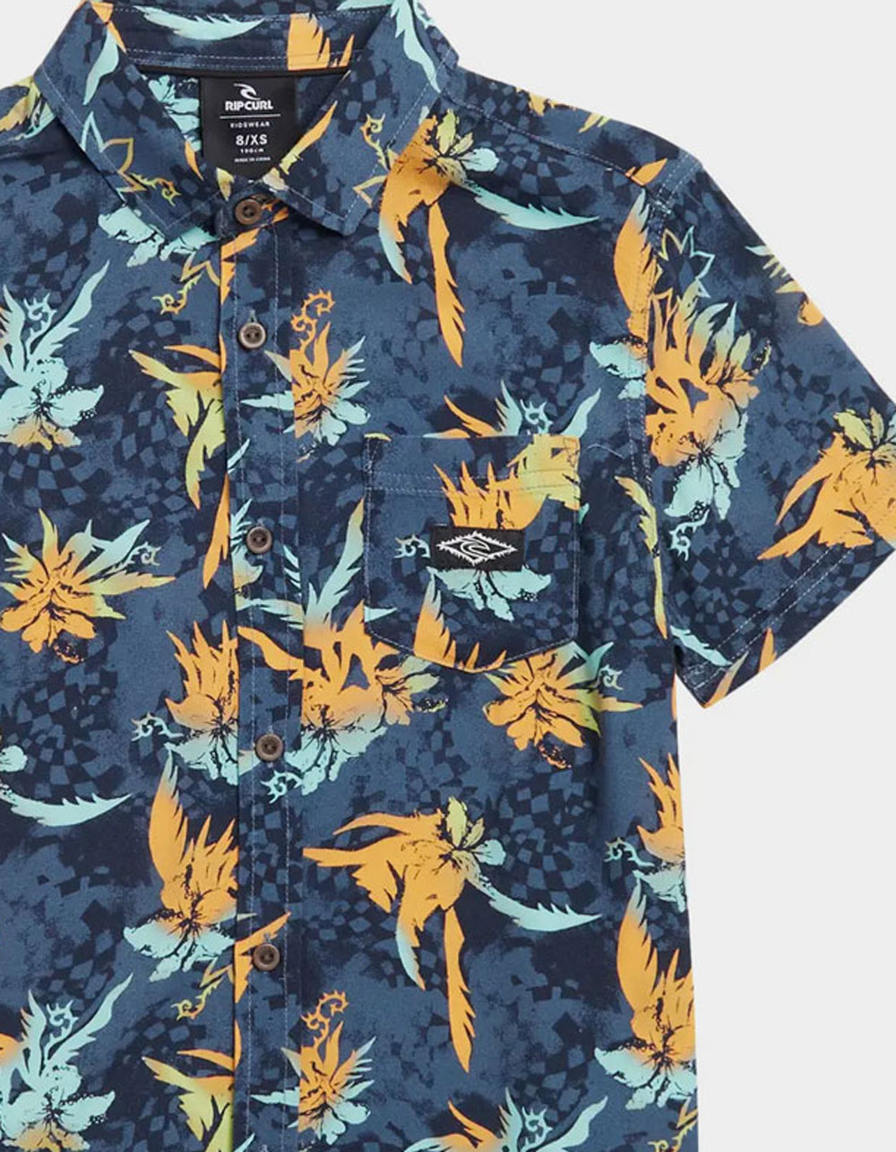 RIP CURL Raw Energy Boys Button Up Shirt - NAVY