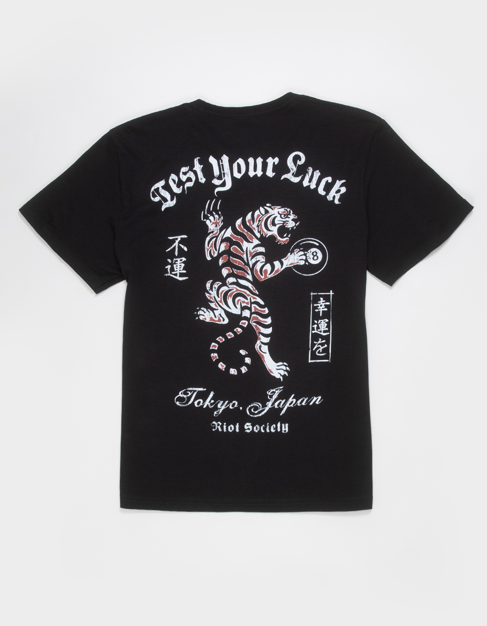 RIOT SOCIETY Test Your Luck Boys Tee - BLACK