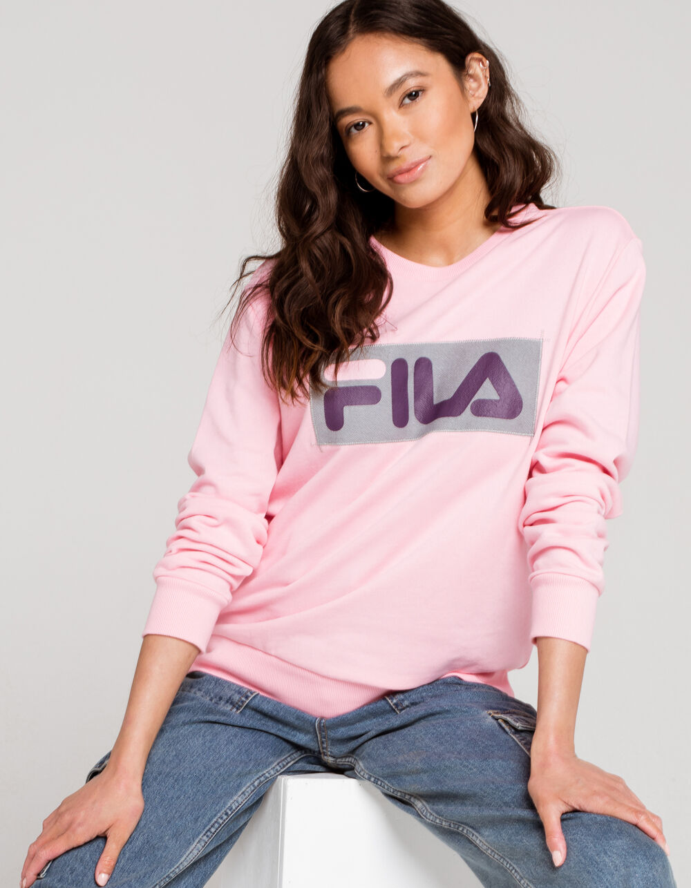 FILA Evelyn Womens Crew Sweatshirt - PINK | Tillys