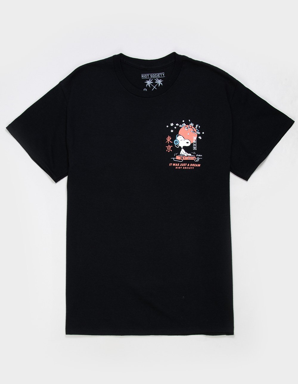 RIOT SOCIETY x Peanuts DJ Mens Tee - BLACK