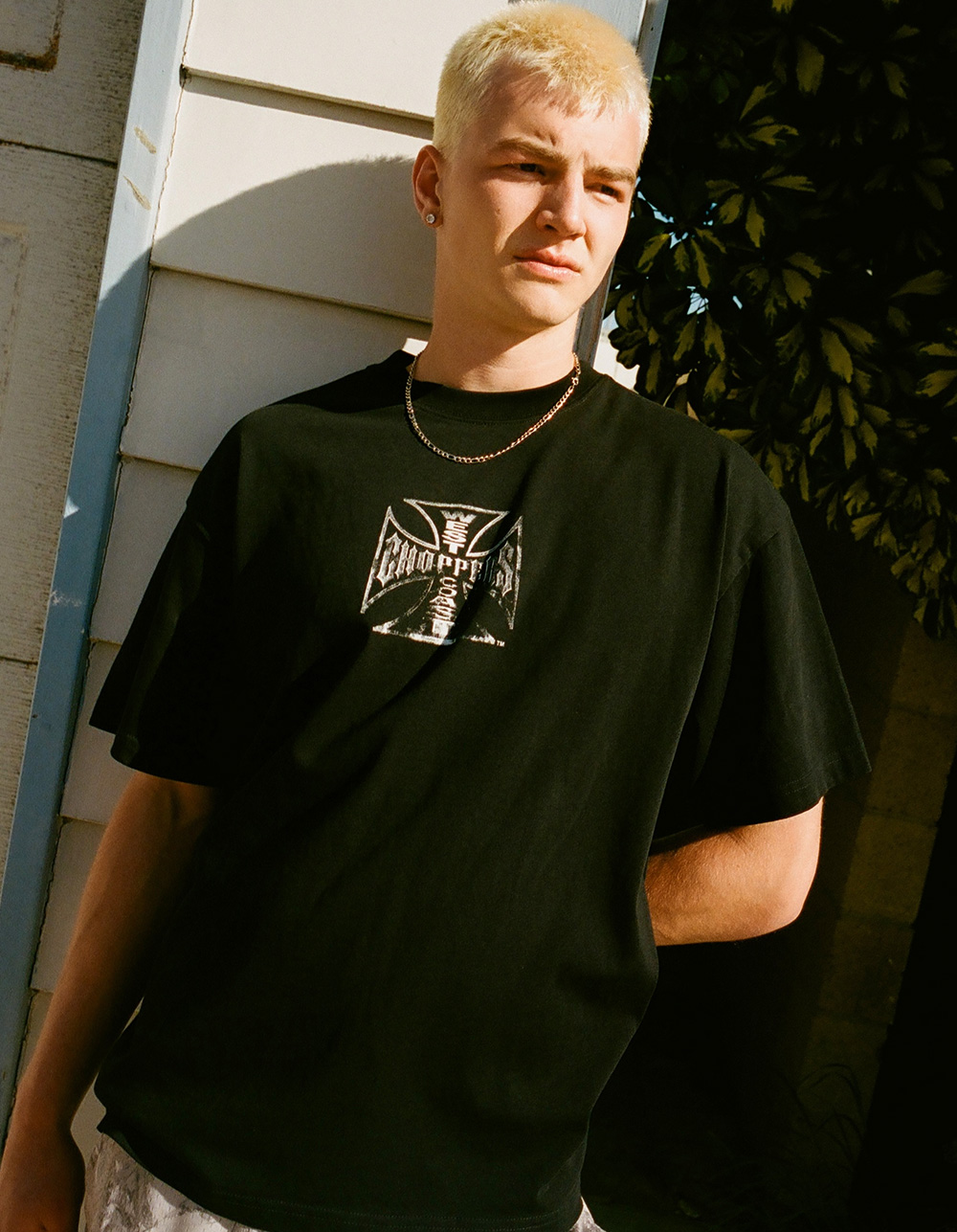 WEST COAST CHOPPERS Chain Link Mens Boxy Tee - BLACK