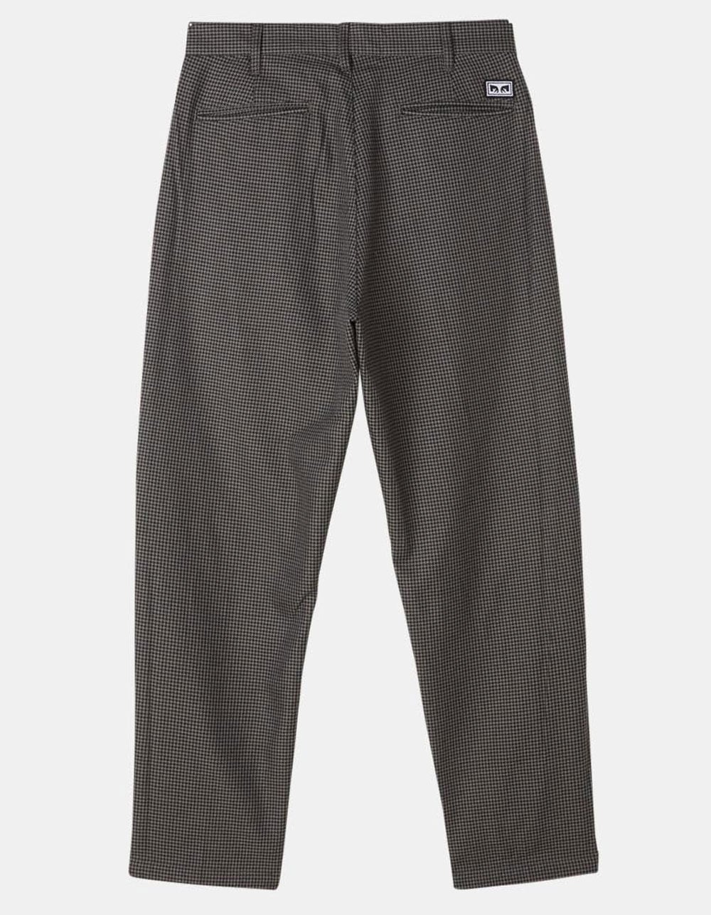 OBEY Fubar Houndstooth Mens Pleated Pants - BLACK COMBO