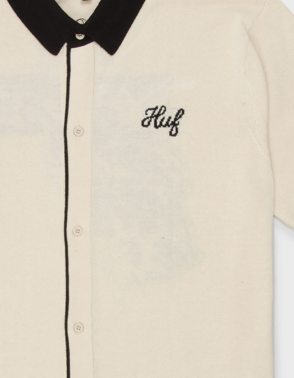 HUF Icarus Mens Knit Top - CREAM/BLACK