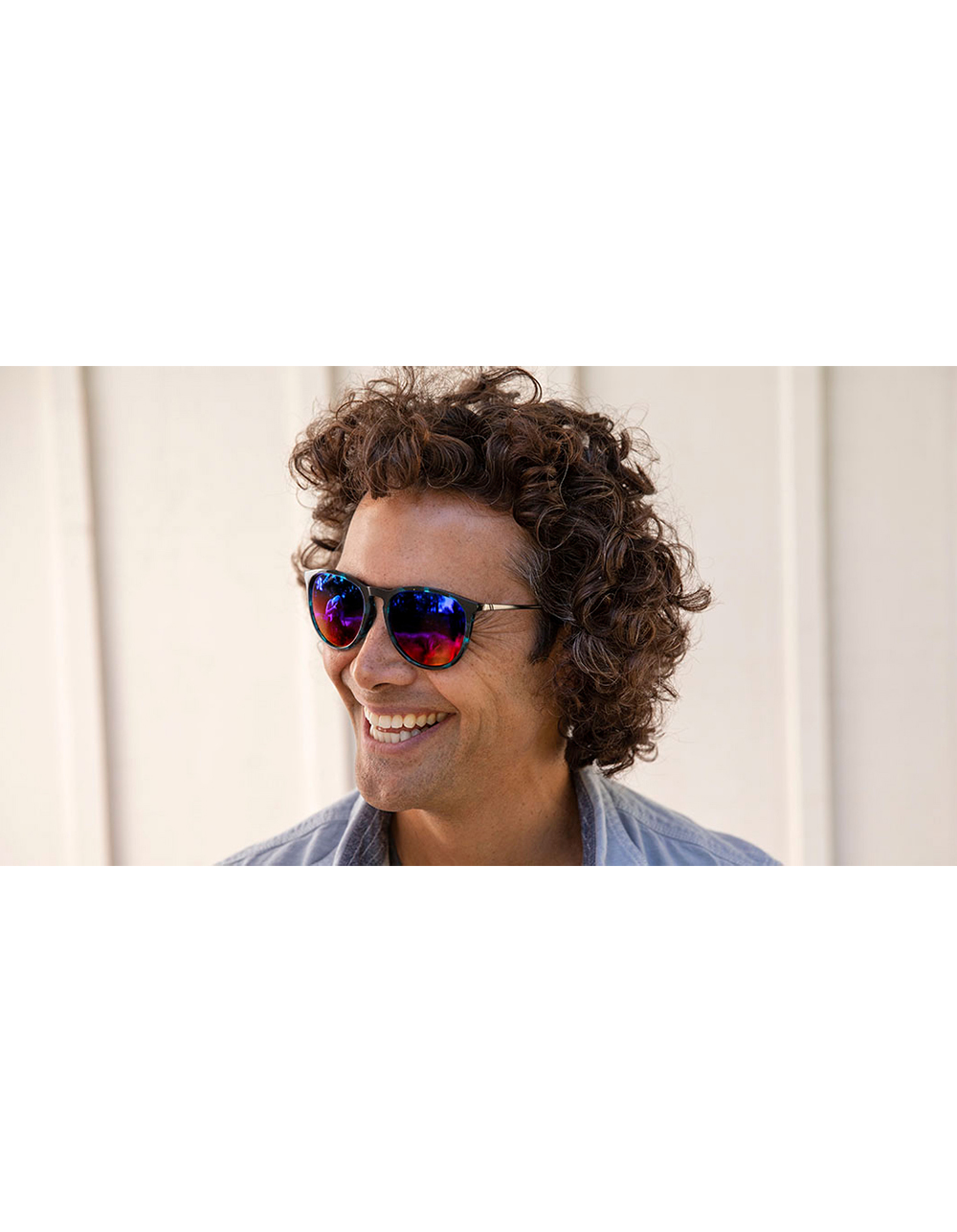 BLENDERS EYEWEAR North Park Crazy Daisy Polarized Sunglasses RED/BLUE